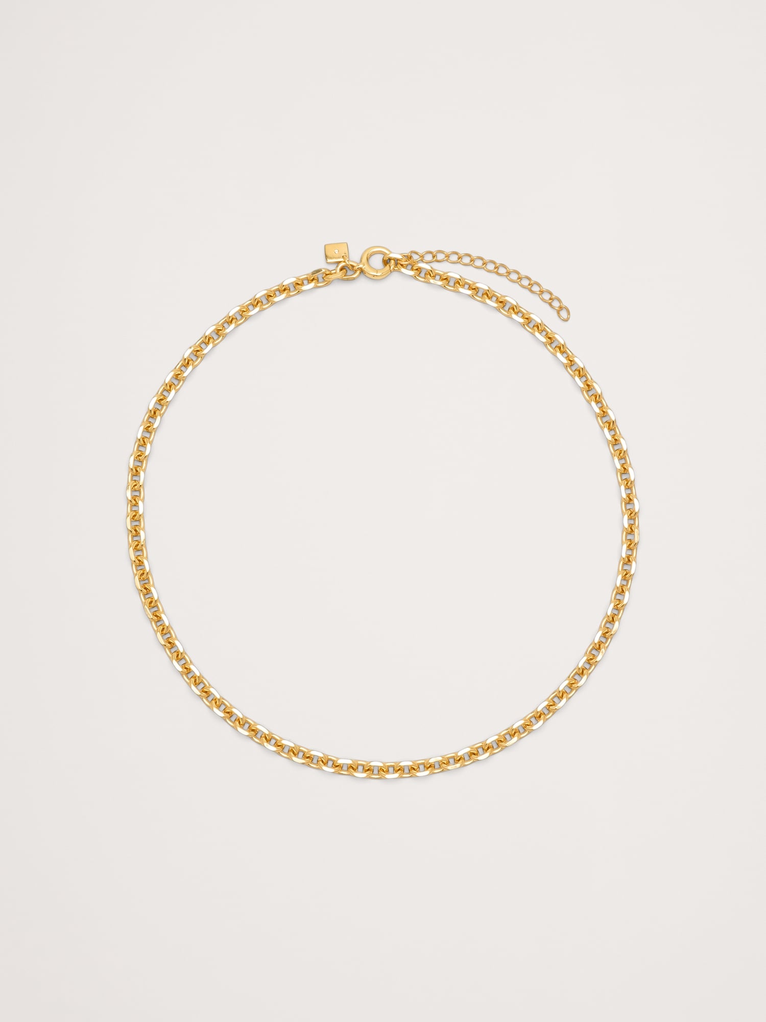 ミニ オーバル リンクチェーン ネックレス-0