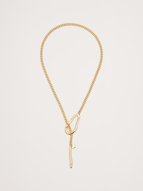 COLLIER À PENDENTIF OVALE ABSTRAIT