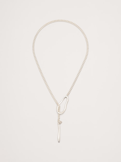 アブストラクト オーバル ドロップ ネックレス