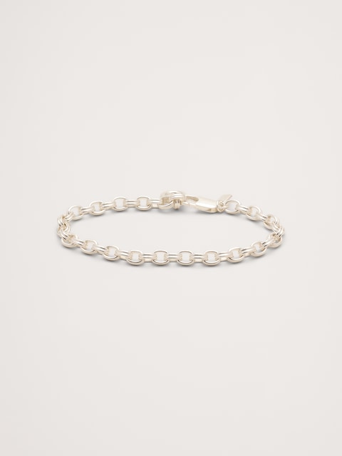 BRACELET À PETITS MAILLONS OVALES DOUBLES
