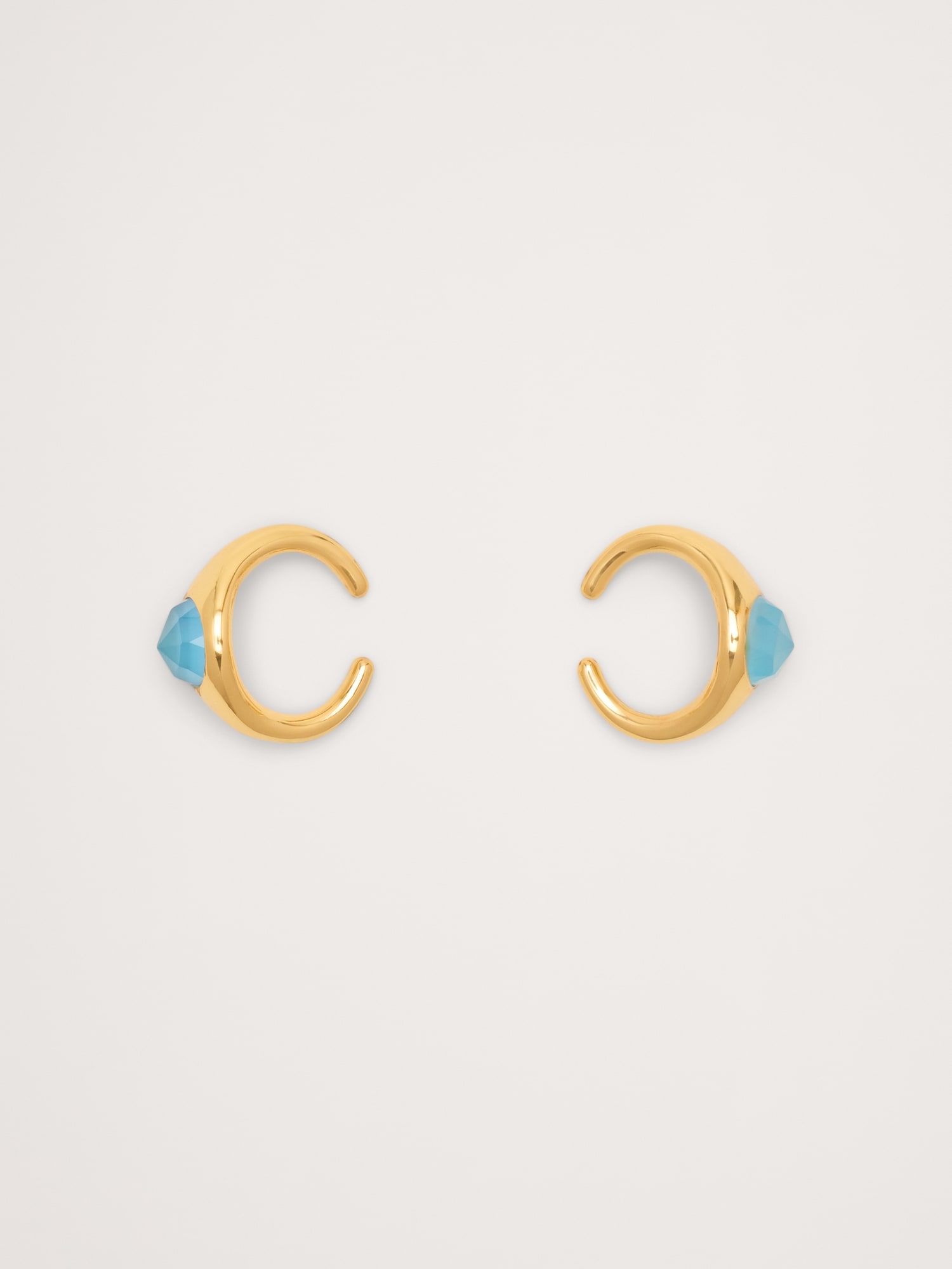 MANCHETTE D'OREILLE AVEC CALCÉDOINE BLEUE