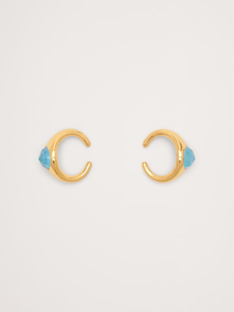 MANCHETTE D'OREILLE AVEC CALCÉDOINE BLEUE