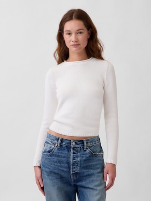 コットン100% ロールネックセーター