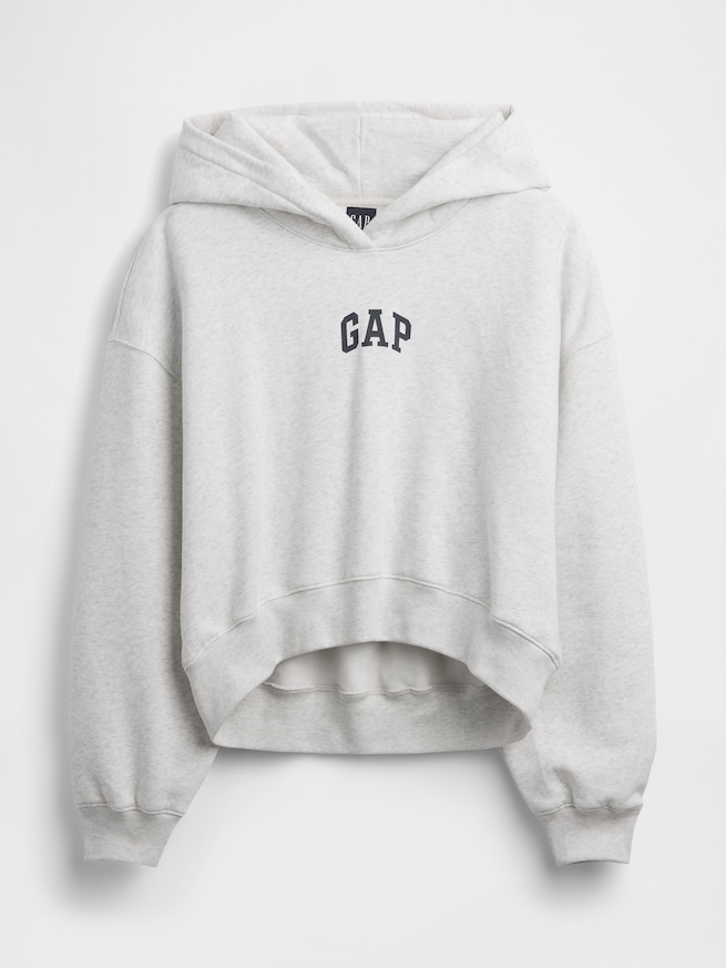 ヴィンテージソフト オーバーサイズ クロップド GAPロゴパーカー-4
