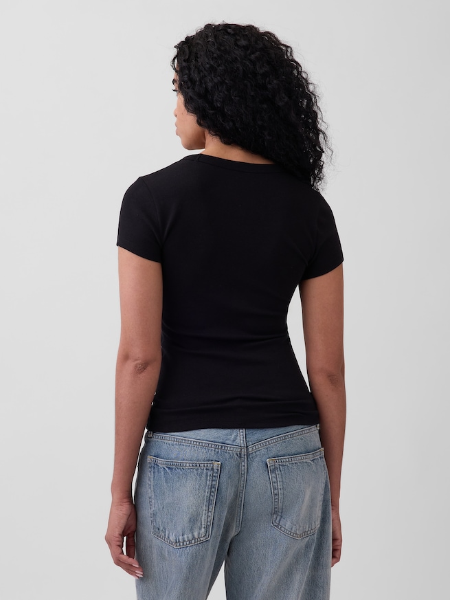 モダン VネックTシャツ-2