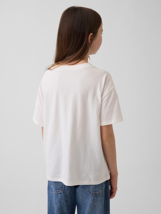 オーバーサイズ フリッピースパンコール グラフィックTシャツ-2