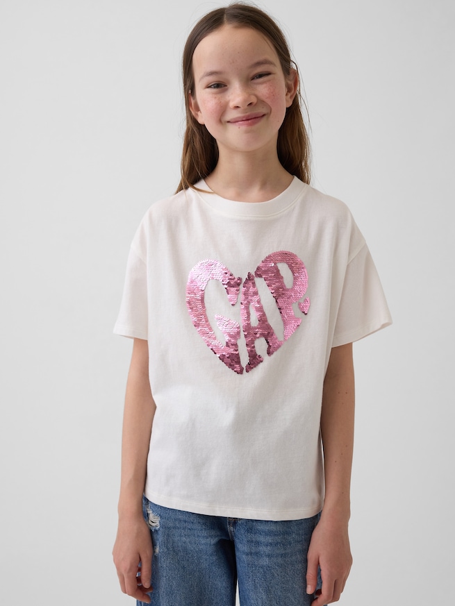 オーバーサイズ フリッピースパンコール グラフィックTシャツ-0