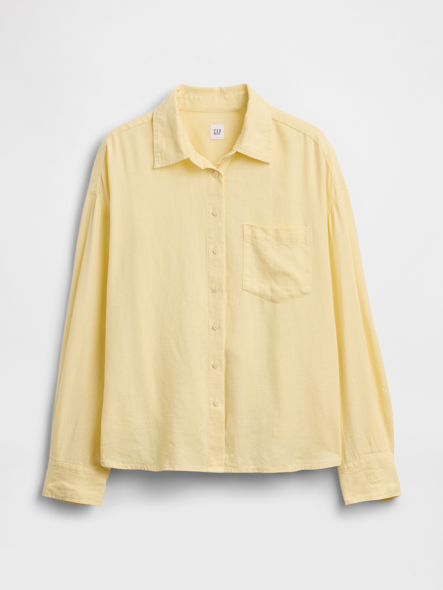 リネンブレンド オーバーサイズシャツ-5