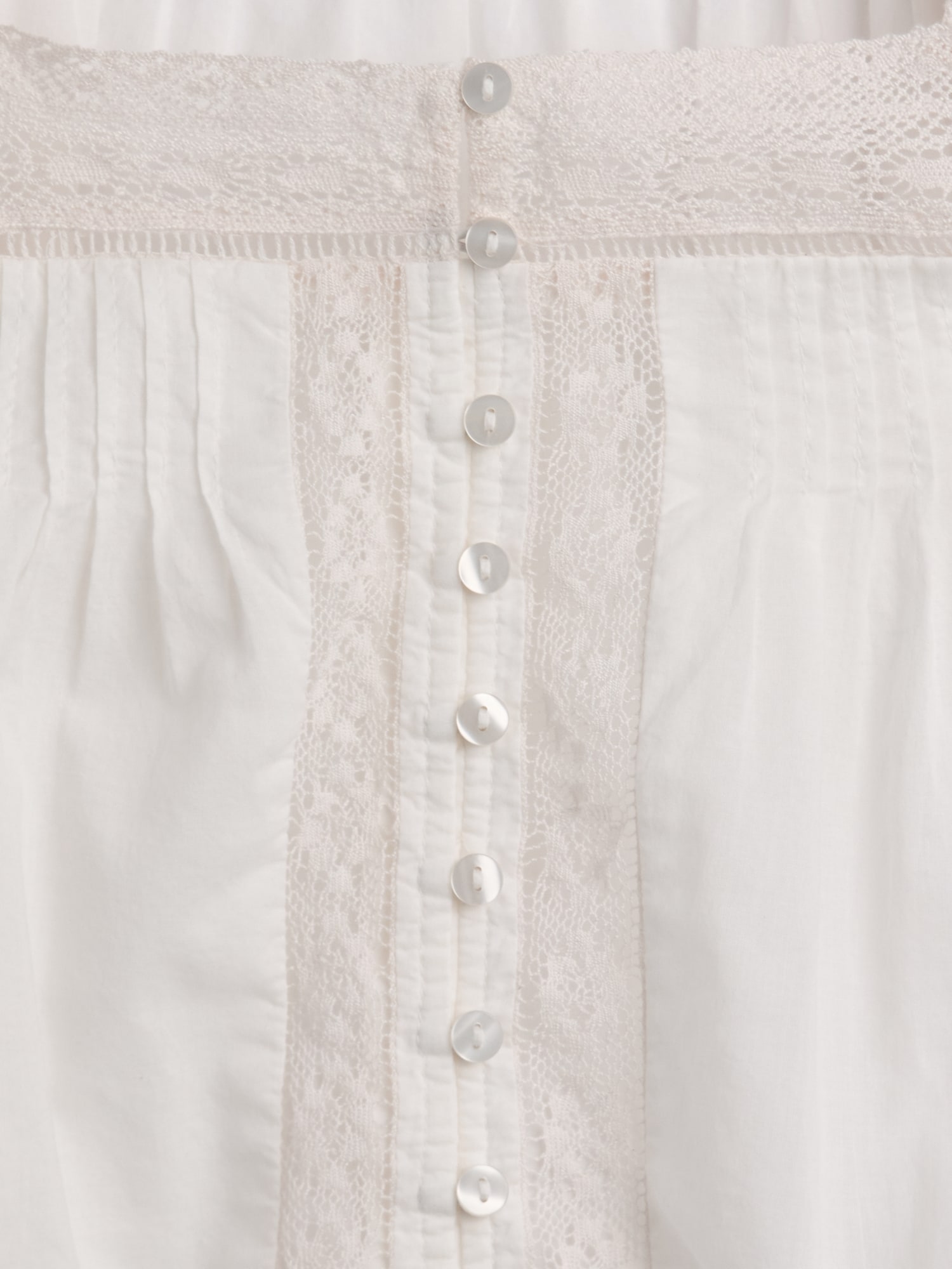 Lace-Trim Square-Neck Top