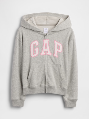 リラックスフィット GAPロゴ ジップアップパーカー (キッズ)