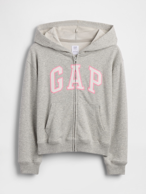 リラックスフィット GAPロゴ ジップアップパーカー (キッズ)