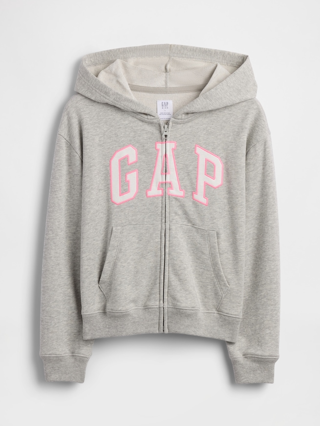 リラックスフィット GAPロゴ ジップアップパーカー (キッズ)-0