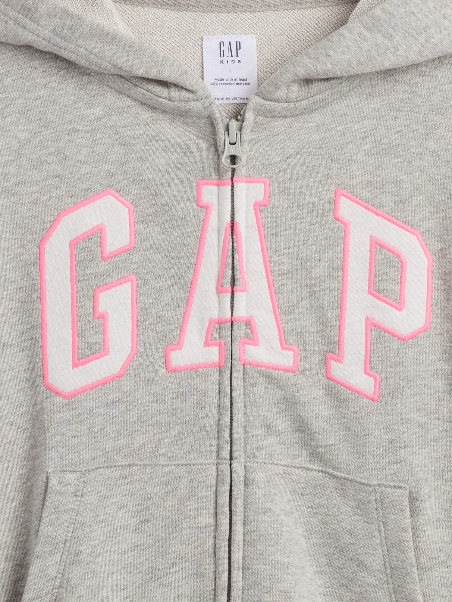 リラックスフィット GAPロゴ ジップアップパーカー (キッズ)-3