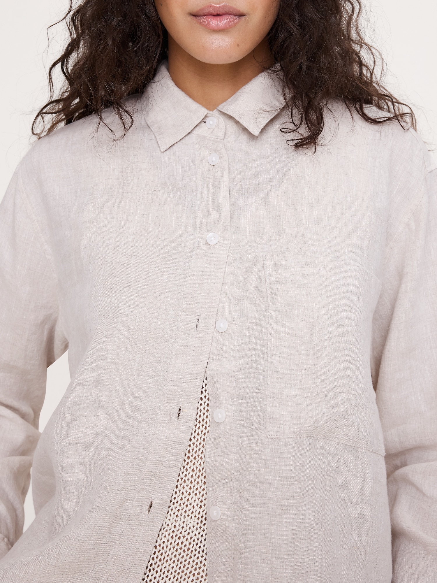 オーバーサイズ リネン シャツ-2