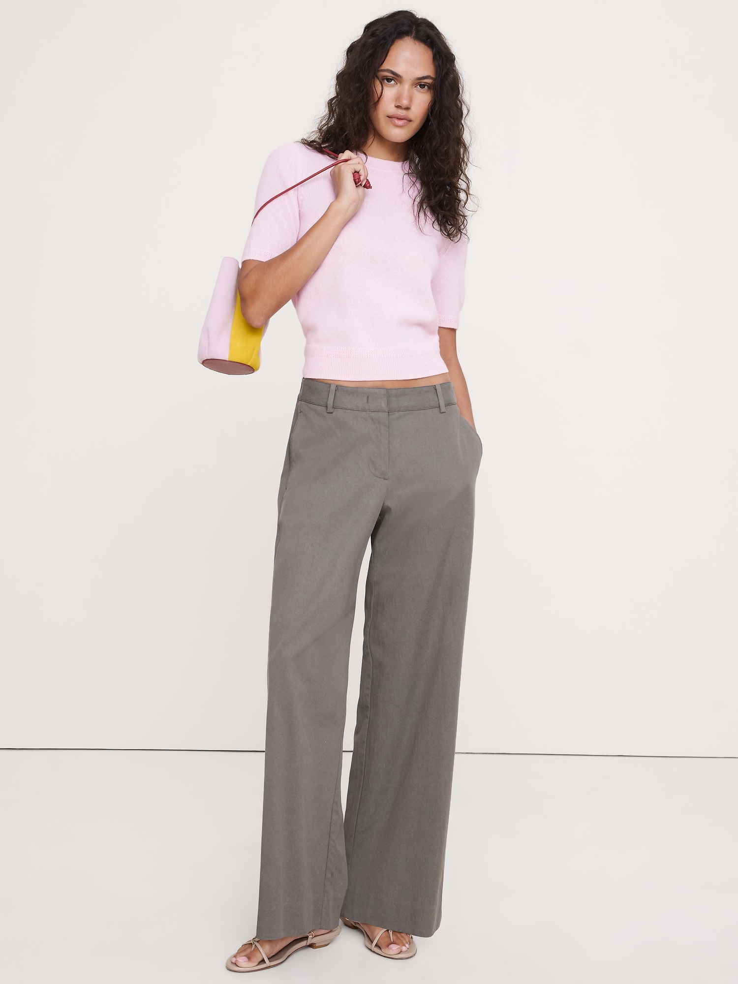 CHANDAIL À MANCHES COURTES EN CACHEMIRE LÉGER