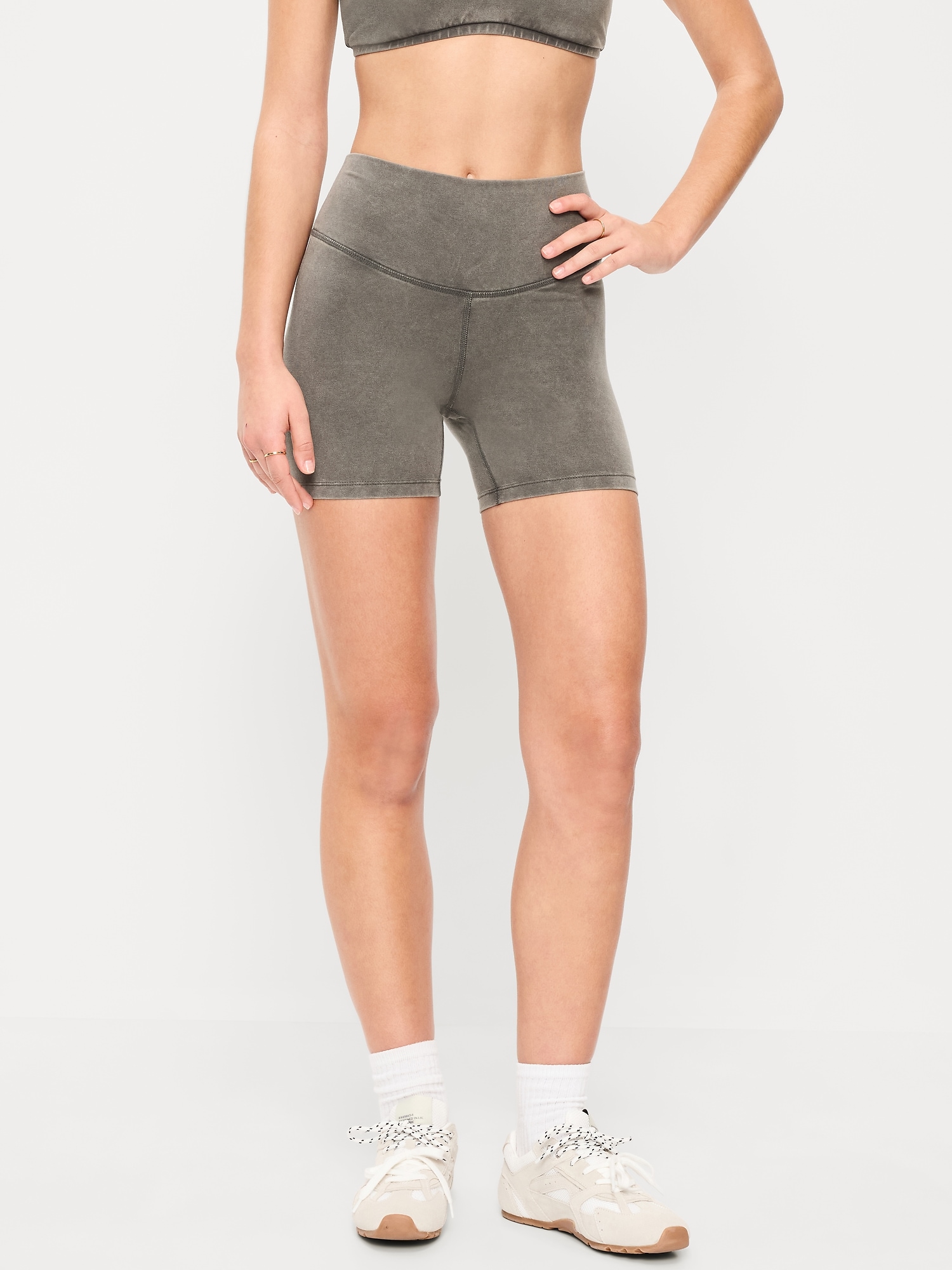 High-Waisted PowerChill Biker Shorts -- 5-inch inseam