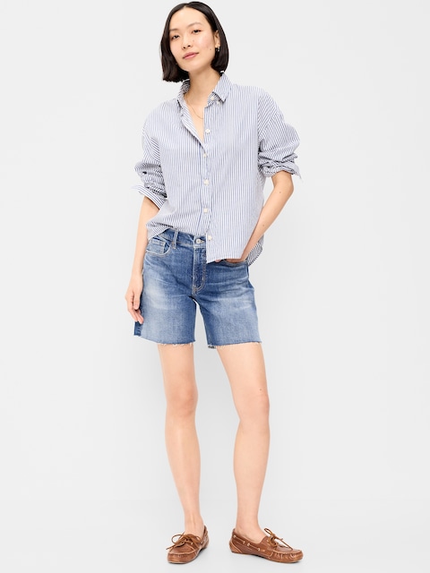 High-Waisted OG Jean Cut-Off Shorts -- 7-inch inseam