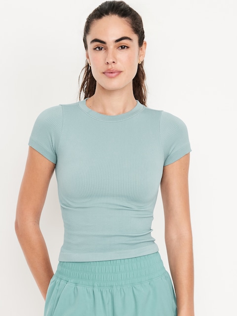 Exhale Seamless Fitted Rib T-Shirt