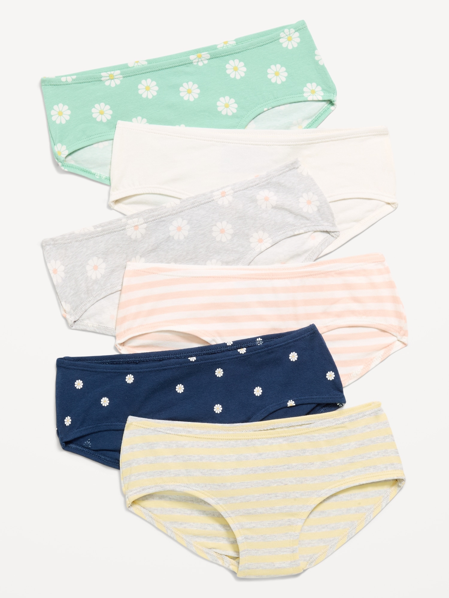 CULOTTE TAILLE BASSE POUR FILLE (PAQUET DE 6)