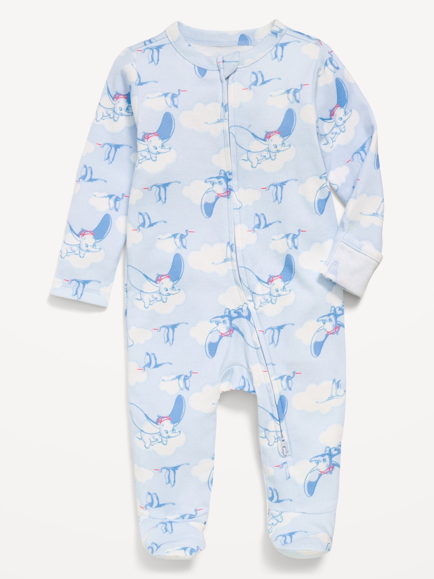 UNE-PIÈCE NUIT OU JEU À PIEDS À GLISSIÈRE BIDIRECTIONNELLE DUMBO DE DISNEY© POUR BÉBÉ
