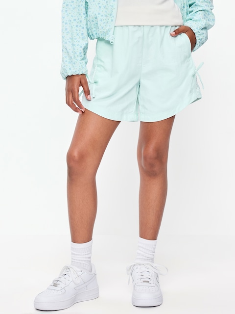 High-Waisted Parachute Bow Shorts for Girls