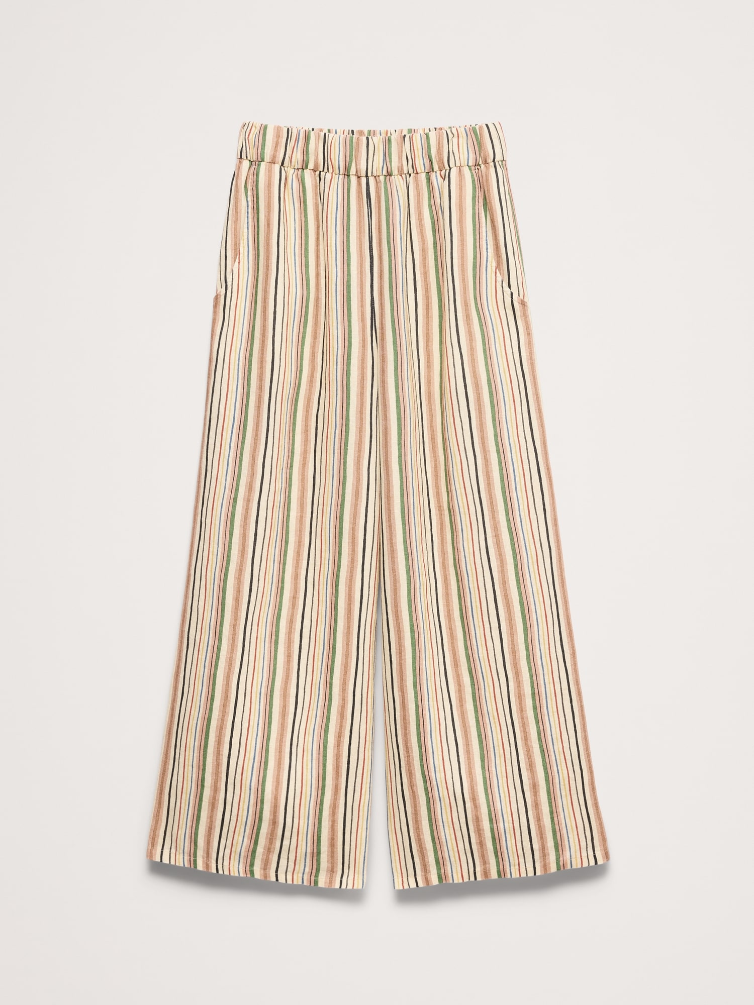 The Pull-On Wide-Leg Ankle Pant Linen