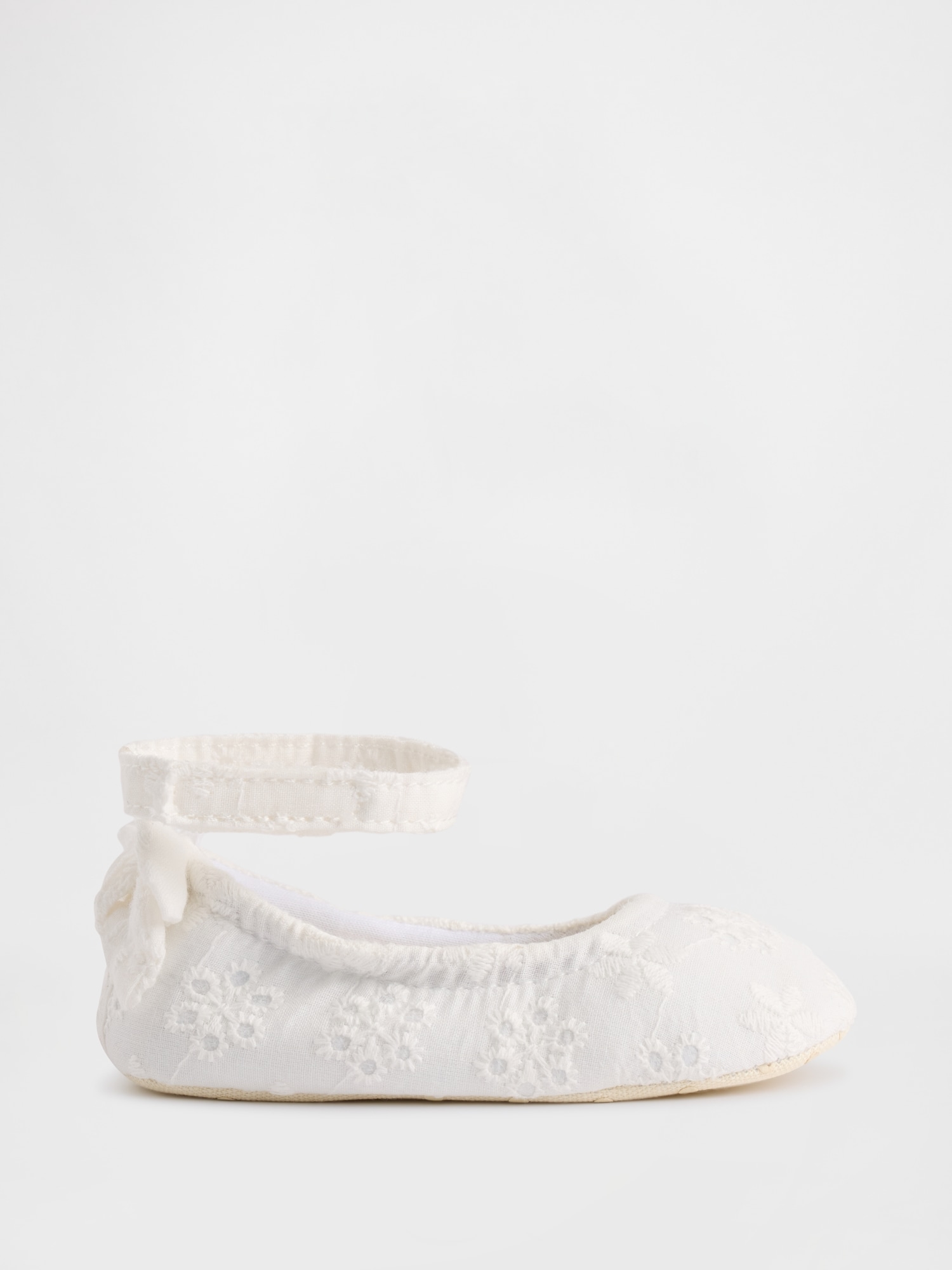 Ballerines à broderie anglaise pour bébé