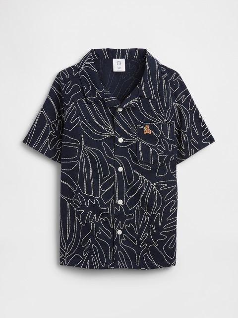 babyGap Brannan Bear Linen-Blend Vacay Shirt