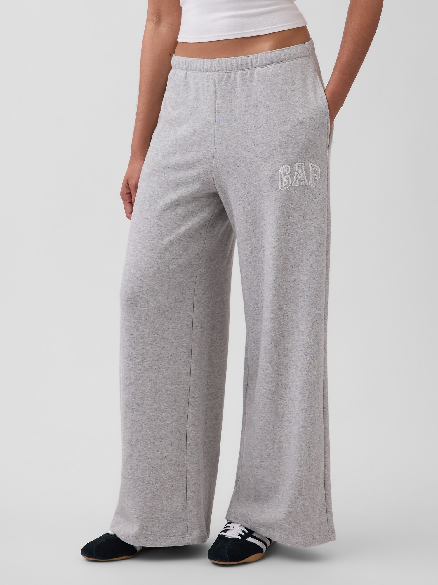 GAPロゴ フレンチテリー ワイドパンツ-1