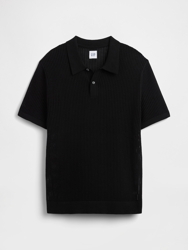 クロシェ ニットポロシャツ-2