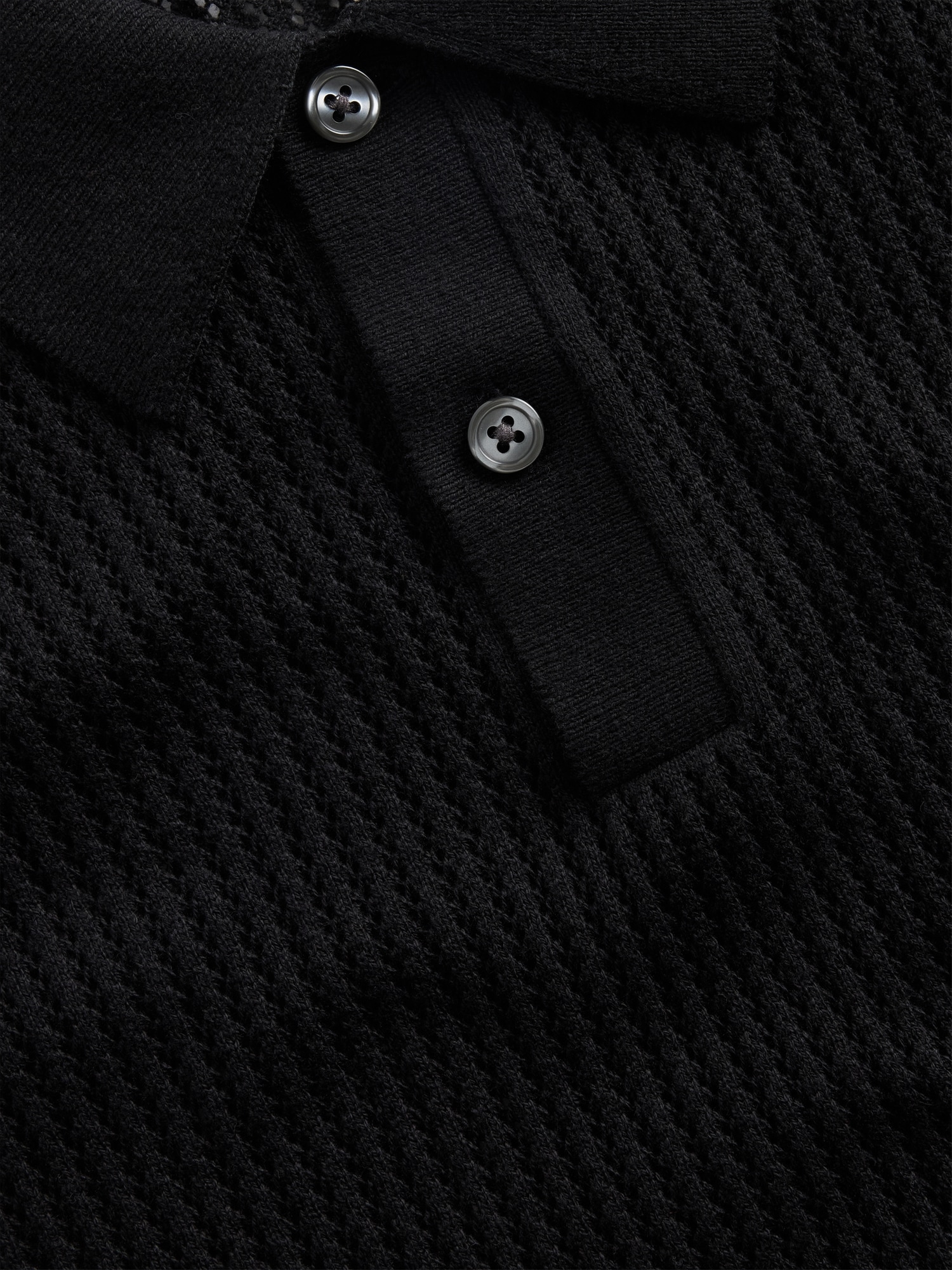 クロシェ ニットポロシャツ-3