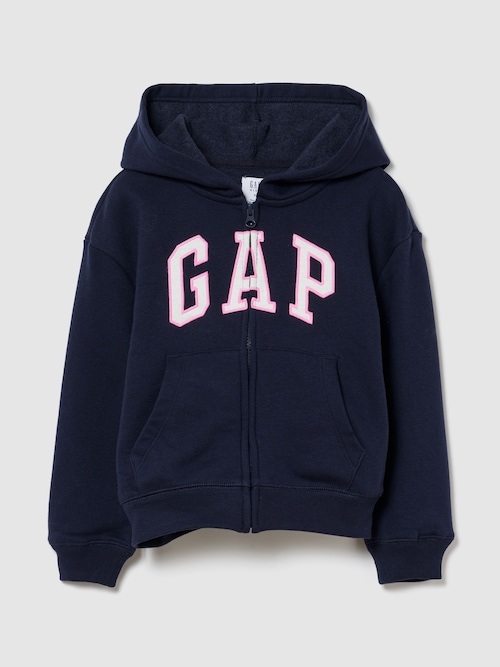 リラックスフィット GAPロゴ ジップアップパーカー (キッズ)