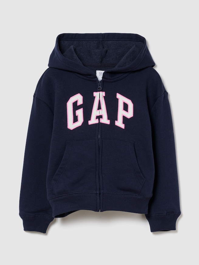 リラックスフィット GAPロゴ ジップアップパーカー (キッズ)-0