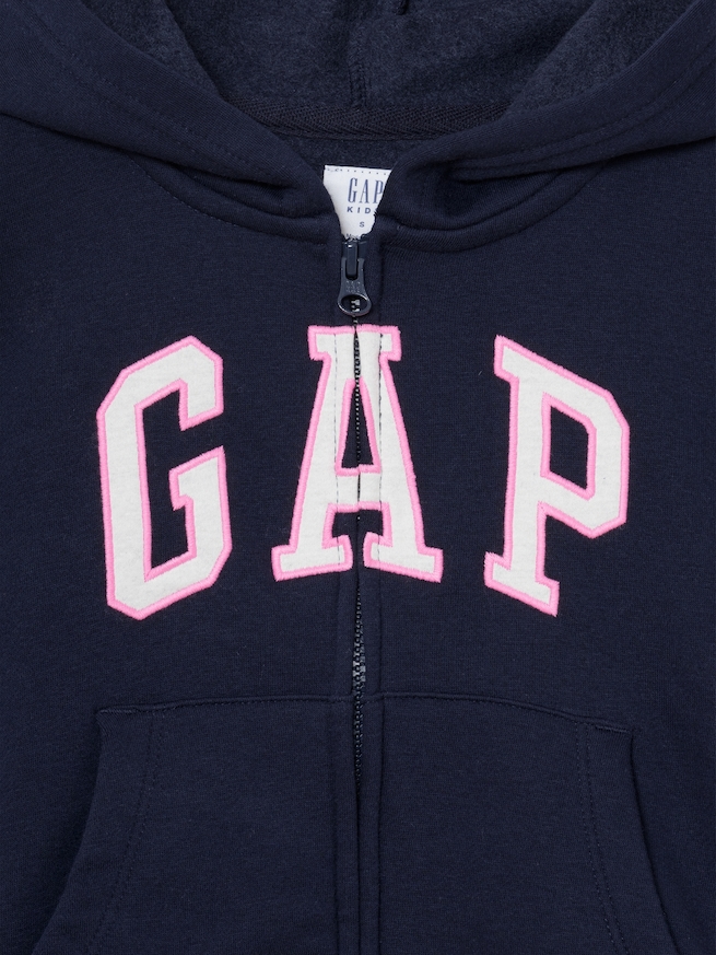 リラックスフィット GAPロゴ ジップアップパーカー (キッズ)-2