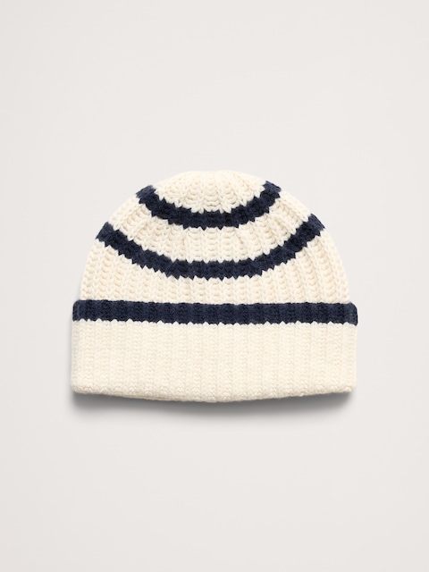 BONNET EN COTON ET LAINE MÉRINOS