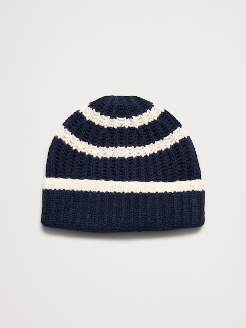 BONNET EN COTON ET LAINE MÉRINOS