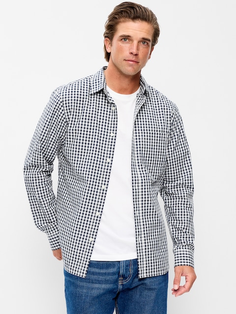 CHEMISE PASSE-PARTOUT À COUPE ÉTROITE À MOTIF