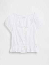 Cap-Sleeve Pintuck Top | Gap Factory