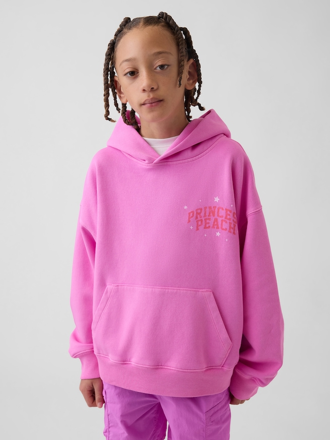 スーパーマリオブラザーズ ヴィンテージソフト リラックスフィット パーカー (キッズ)-0