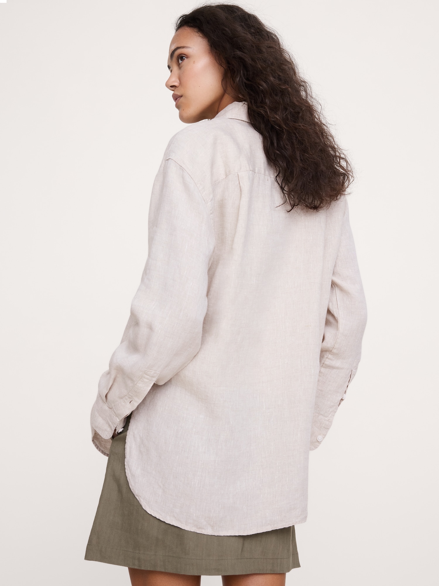 オーバーサイズ リネン シャツ-1