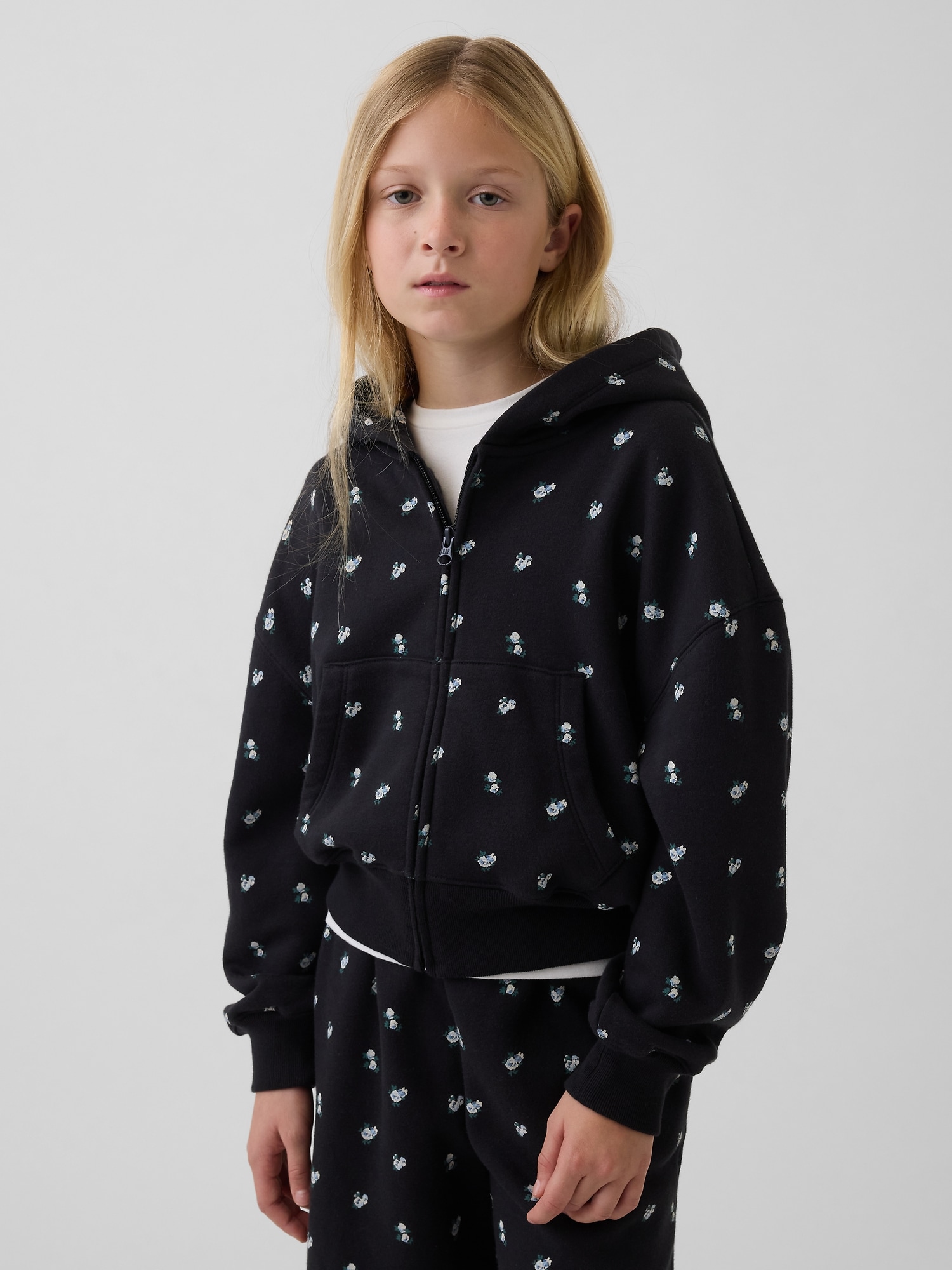 Kids VintageSoft Oversized Logo Zip Hoodie