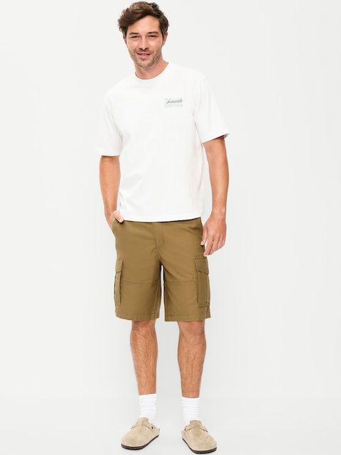 90's Loose Lived-In Cargo Shorts -- 10-inch inseam