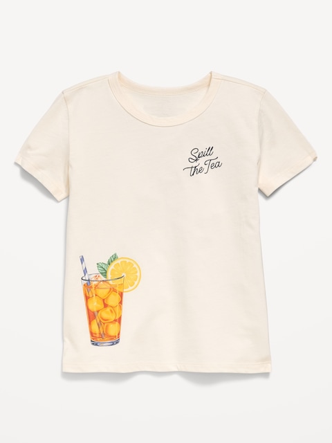 T-SHIRT À MANCHES COURTES À IMPRIMÉ POUR FILLE