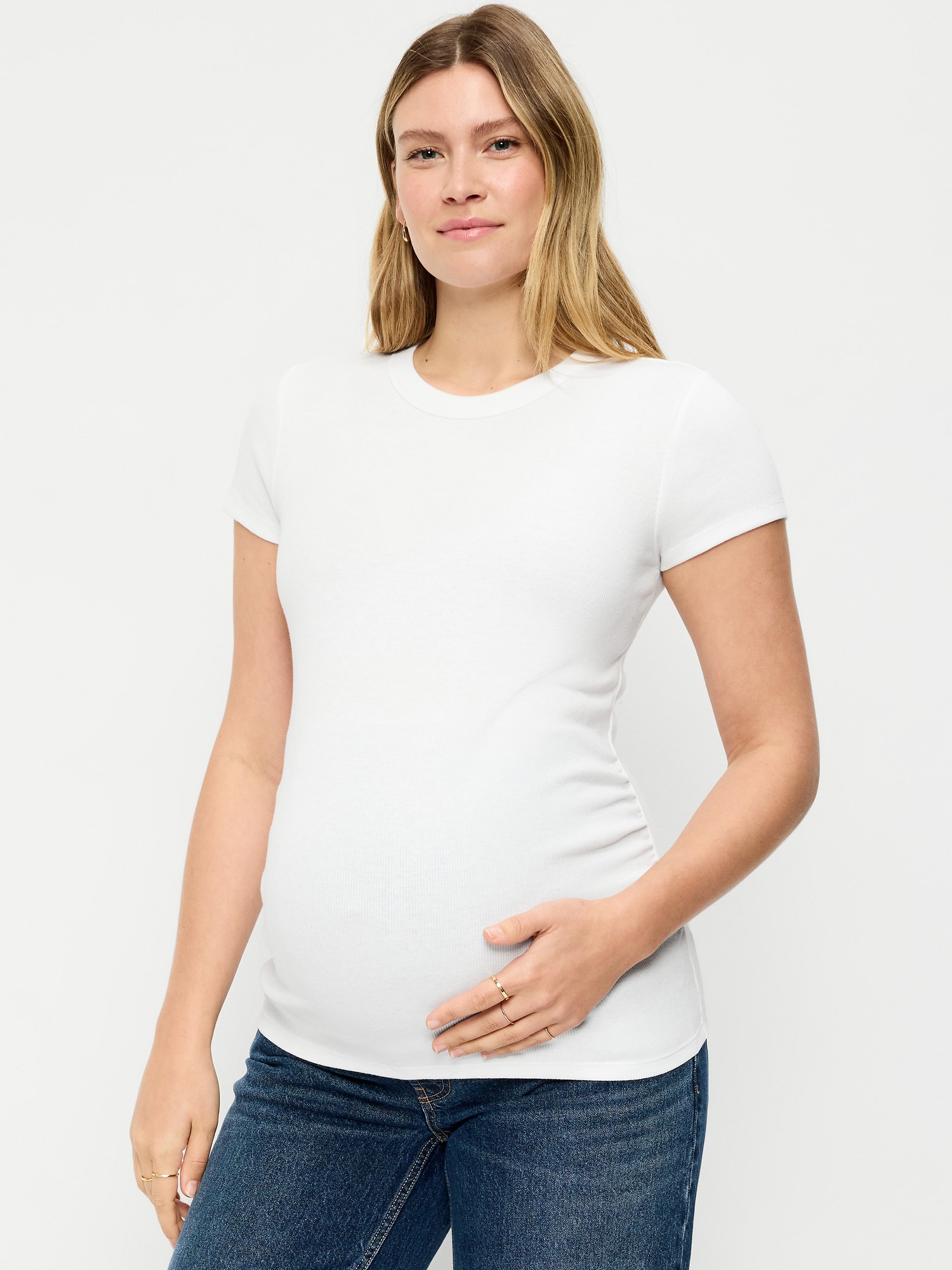 T-SHIRT AJUSTÉ À MANCHES COURTES DE MATERNITÉ