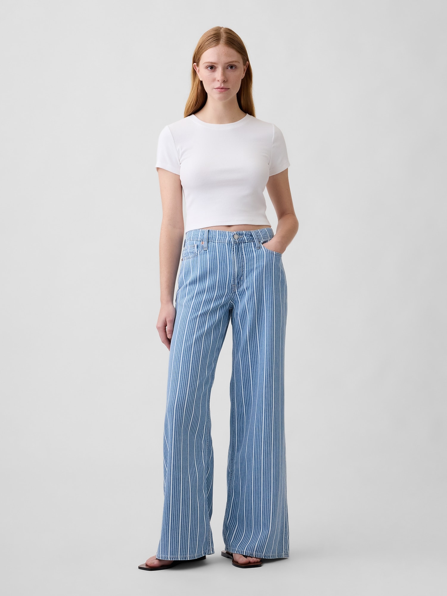 Mid Rise Soft Wide-Leg Jeans