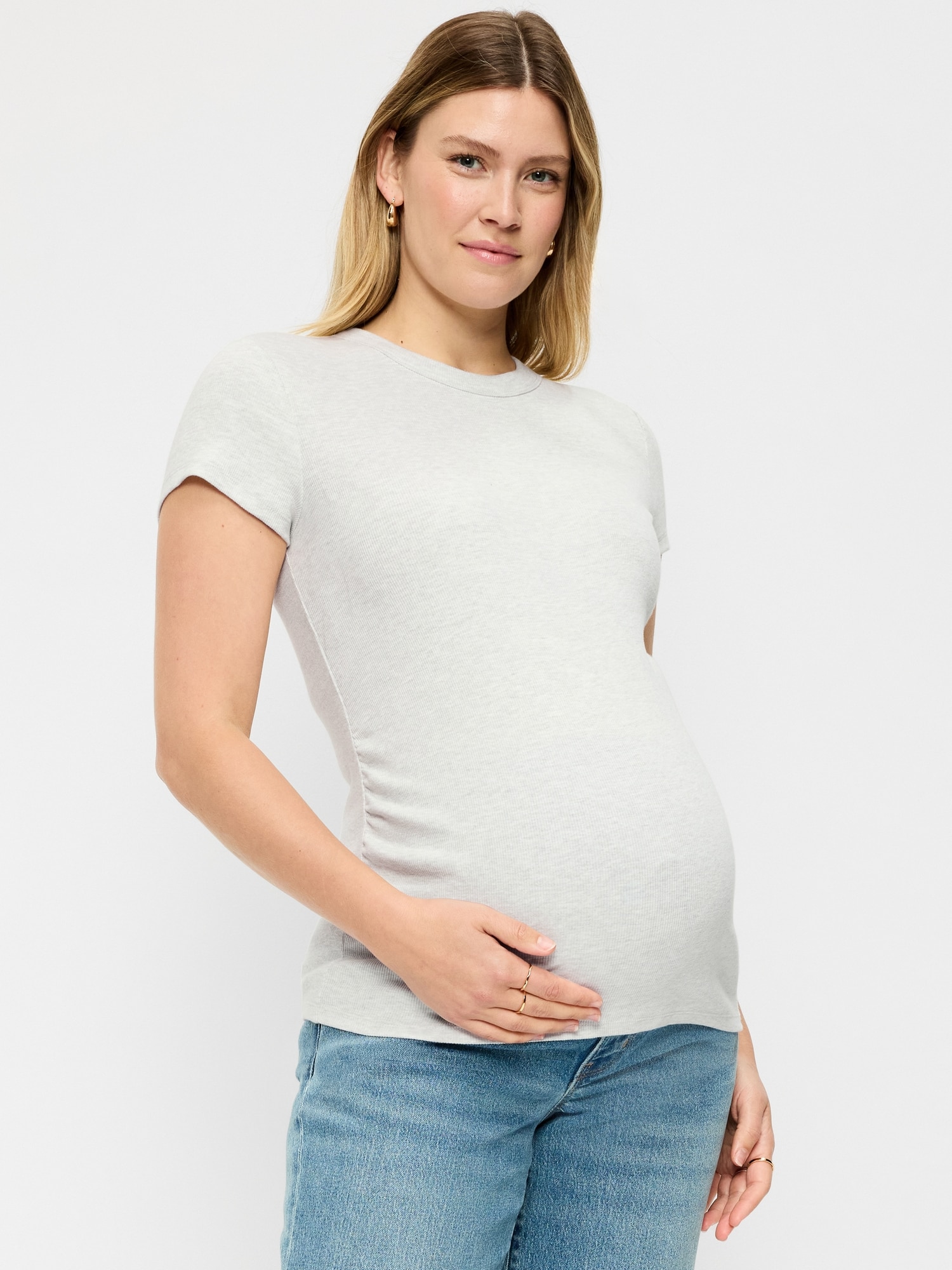 T-SHIRT AJUSTÉ À MANCHES COURTES DE MATERNITÉ