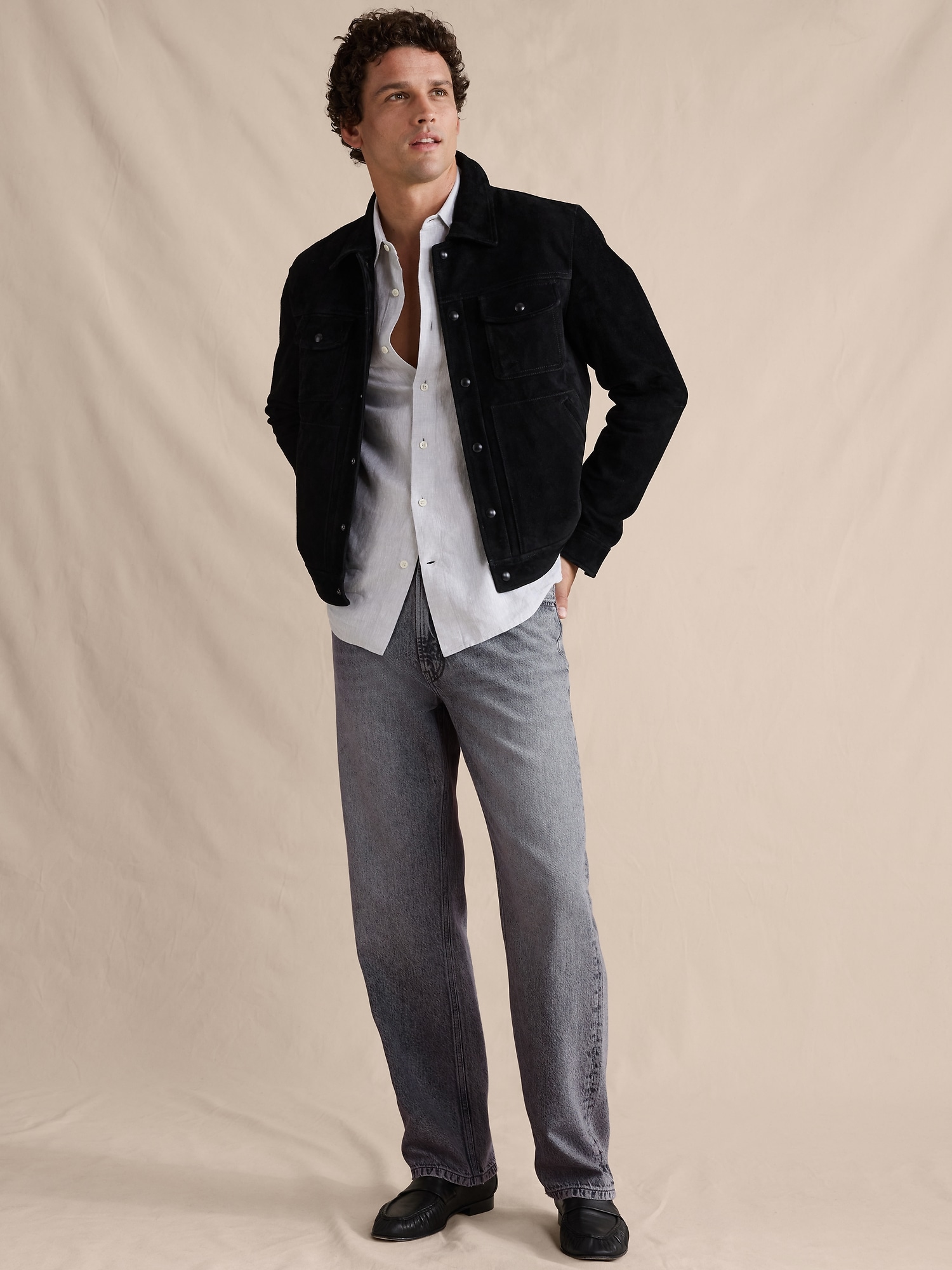 JEAN DROIT DÉCONTRACTÉ EN DENIM LÉGER