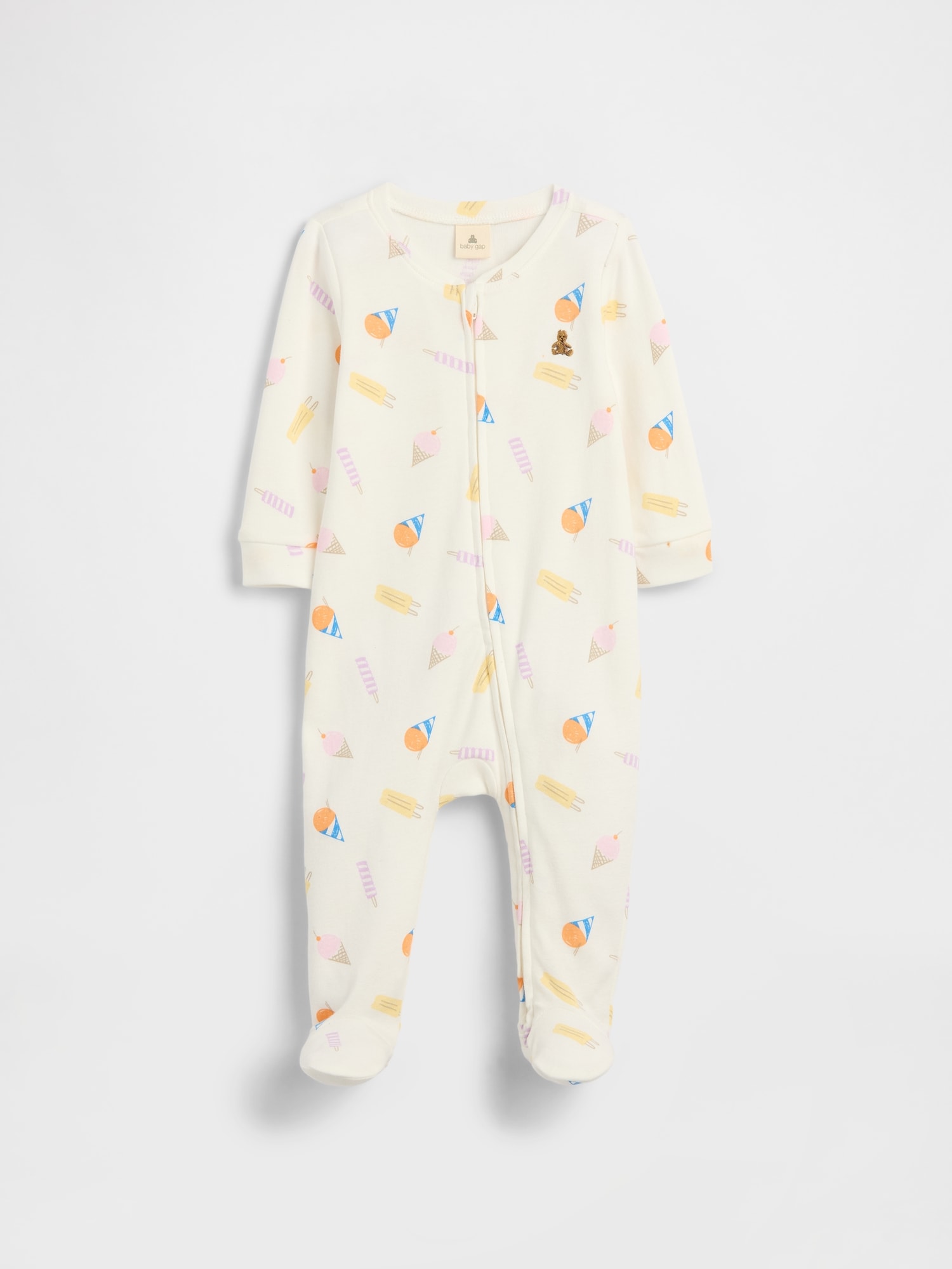 Baby Print Two-Way Zip One-Piece