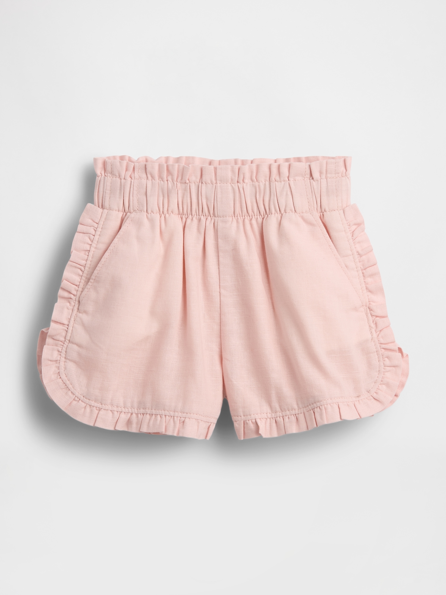 コットンリネン ラッフルフリル ドルフィンショートパンツ (幼児・ベビー)-0