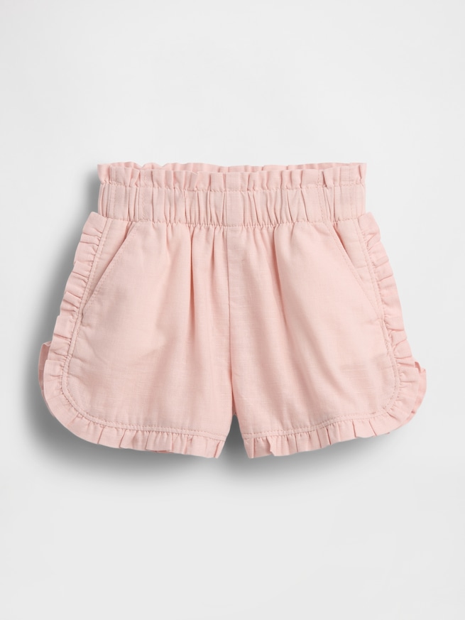 コットンリネン ラッフルフリル ドルフィンショートパンツ (幼児・ベビー)-0